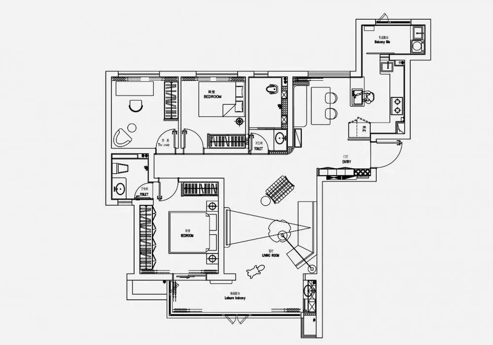 长沙装修|中铁洋湖苑现代简约三室124㎡设计