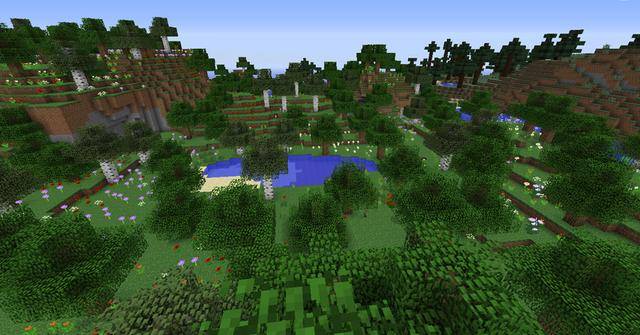 原创我的世界森林的诸多好处:有经验玩家都爱去,还有漂亮的繁花森林