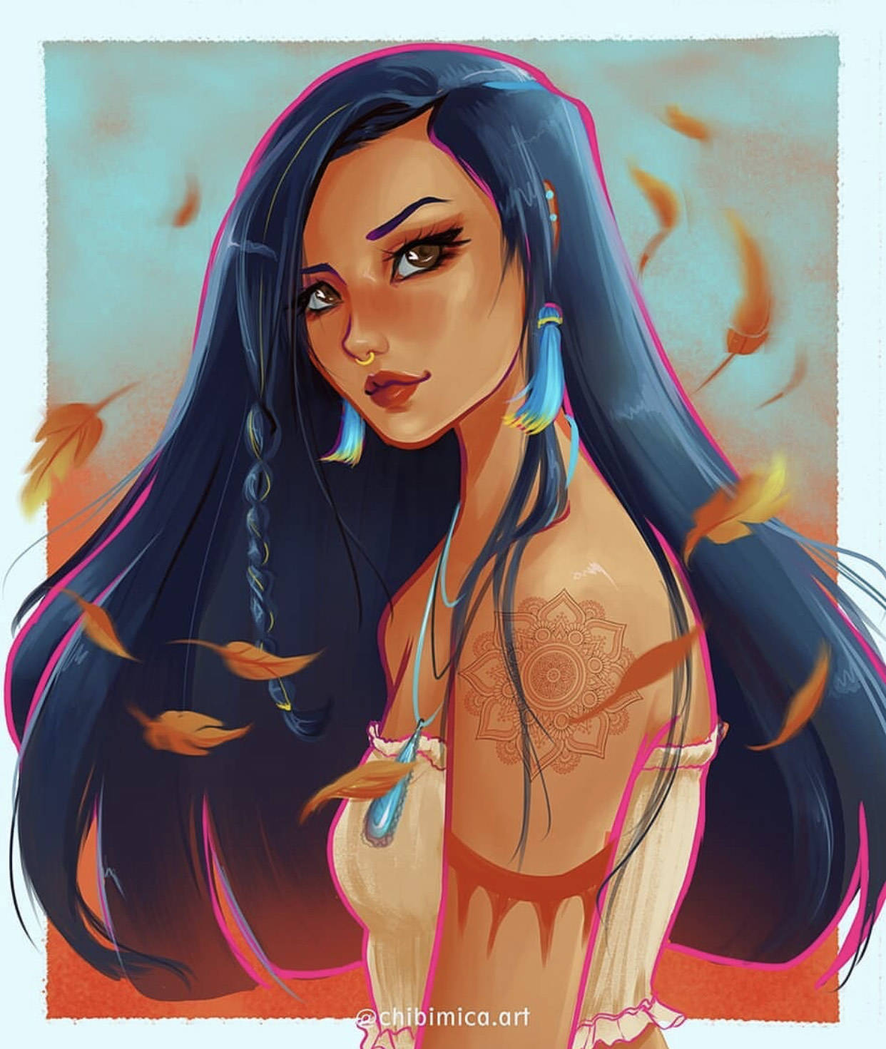 国外画师笔下的"坏公主",迪士尼看到都想翻拍,花木兰有中国味