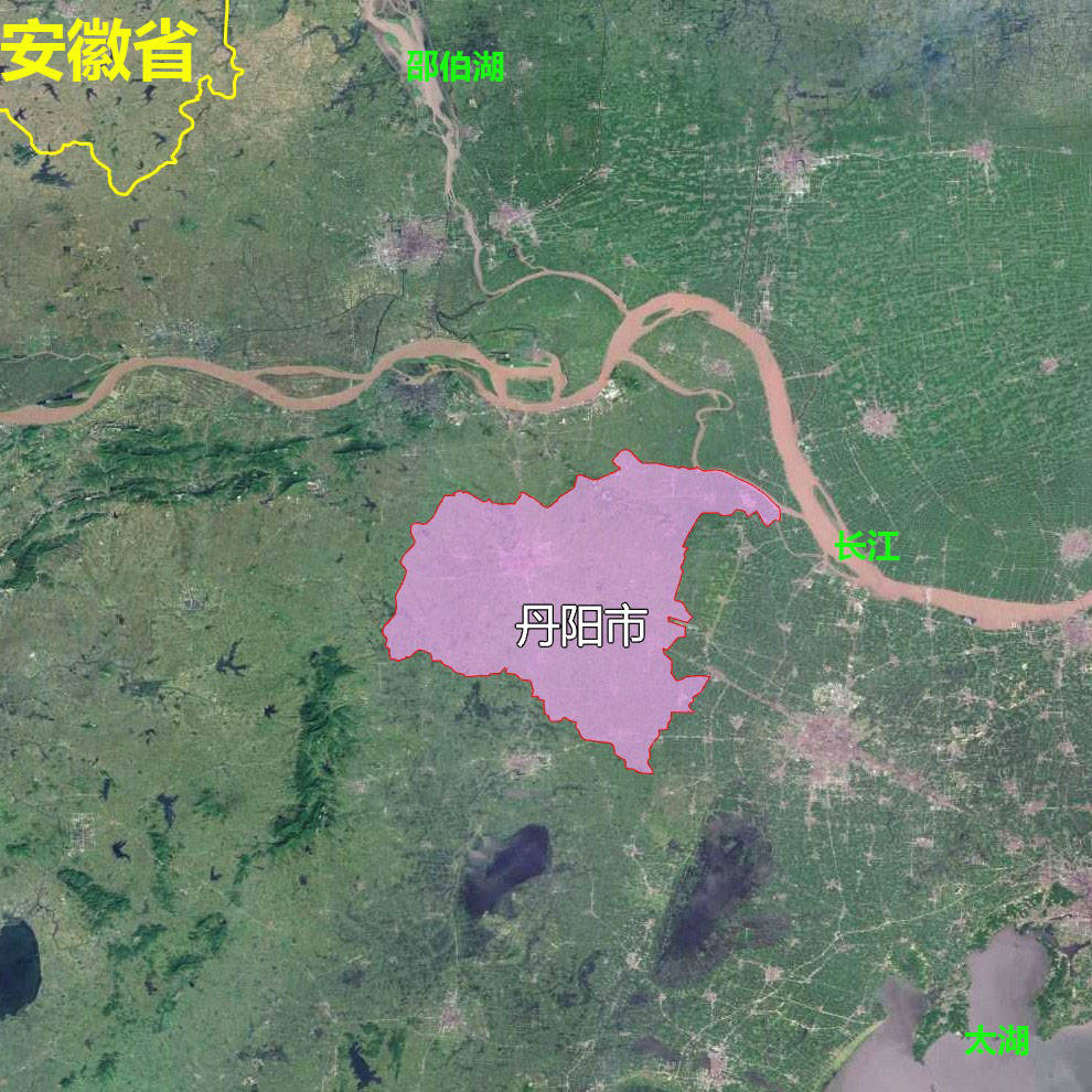 原创8张地形图快速了解江苏省镇江各市辖区市