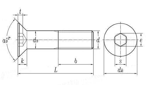 不锈钢内六角螺栓标准介绍