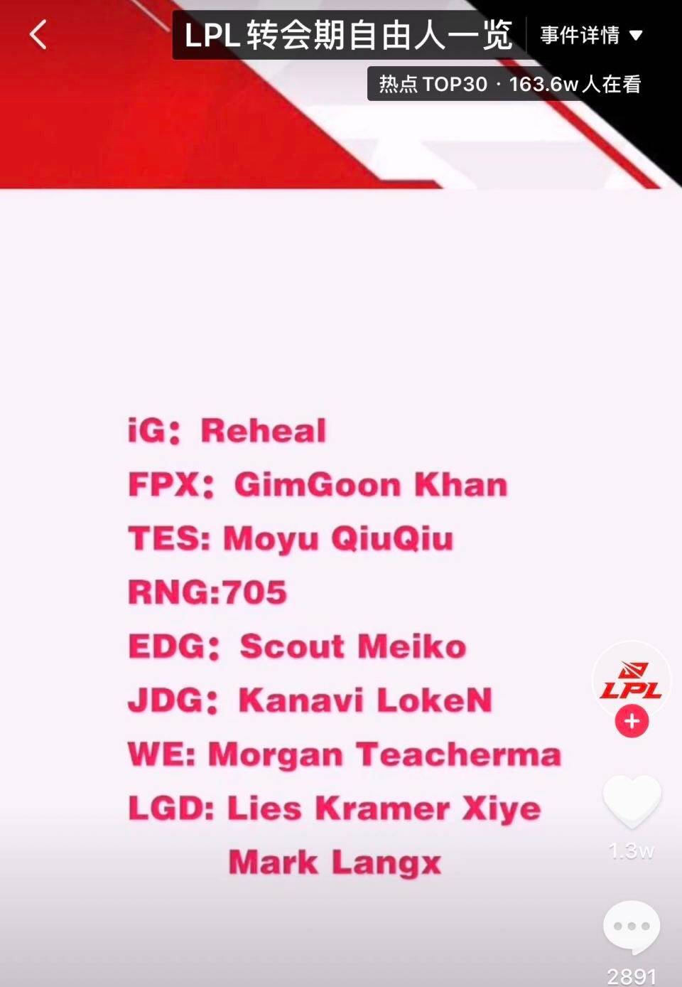 英雄联盟:世界总决赛还没开始,已有多名选手确定下家?_meiko