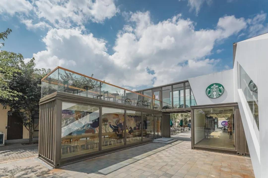 中国大陆首家星巴克集装箱概念店来了,昨天开幕!
