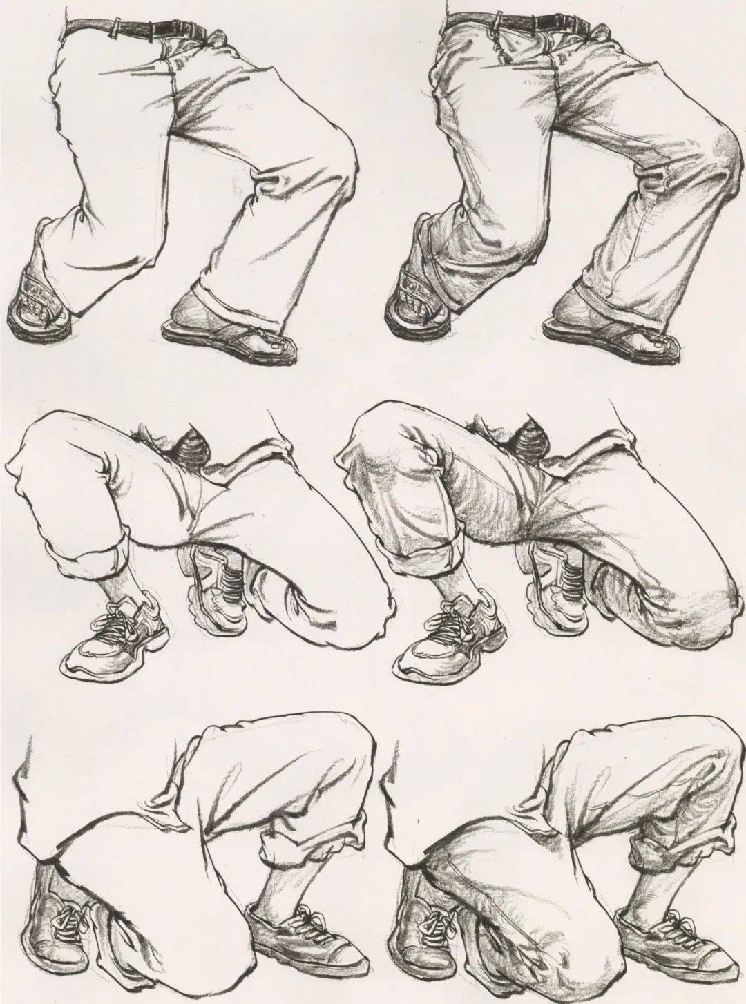 超强干货丨速写局部之上肢下肢的刻画