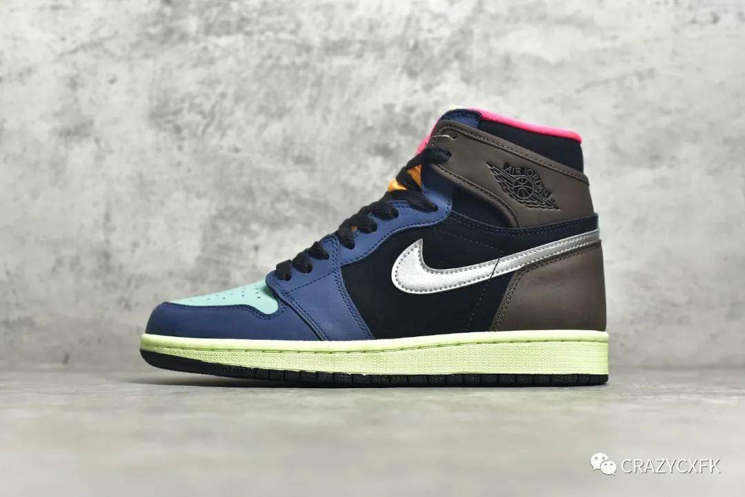 乔丹生物黑客 air jordan 1 high og bio hack 彩色拼接球鞋 555088