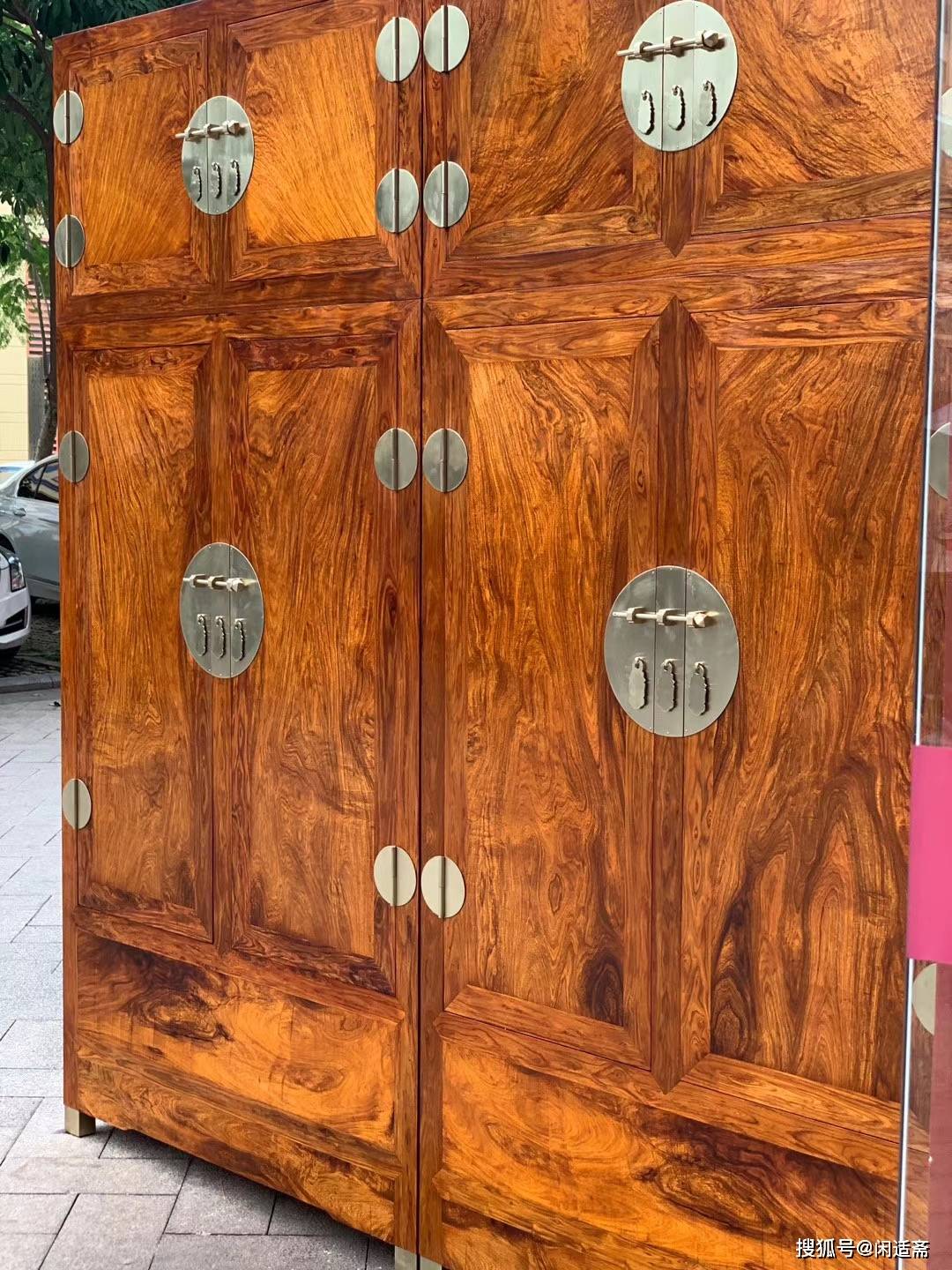 木中黄金,黄花梨,明式珍藏级顶箱柜