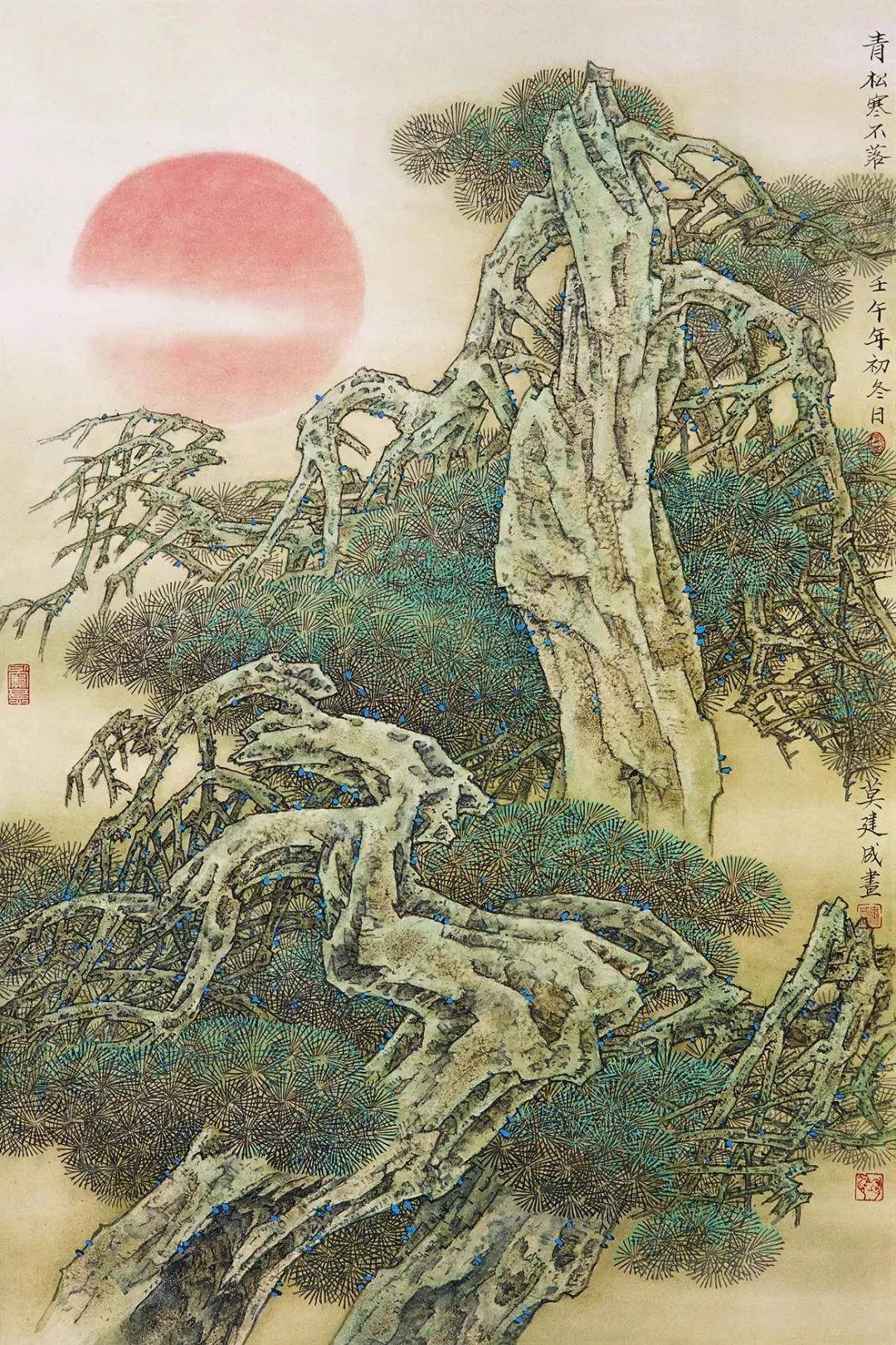 莫建成丨黄土高原走出的中国著名工笔花鸟画大家