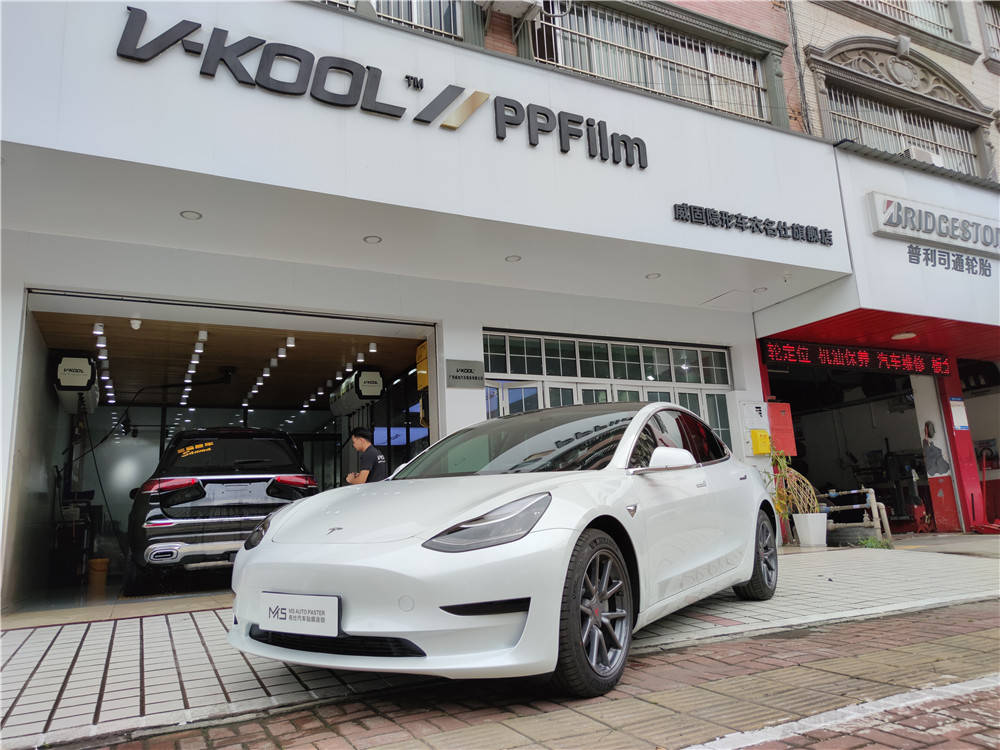南宁威固车膜贴膜效果分享,特斯拉modoel3,装贴威固vk70 vk25效果图