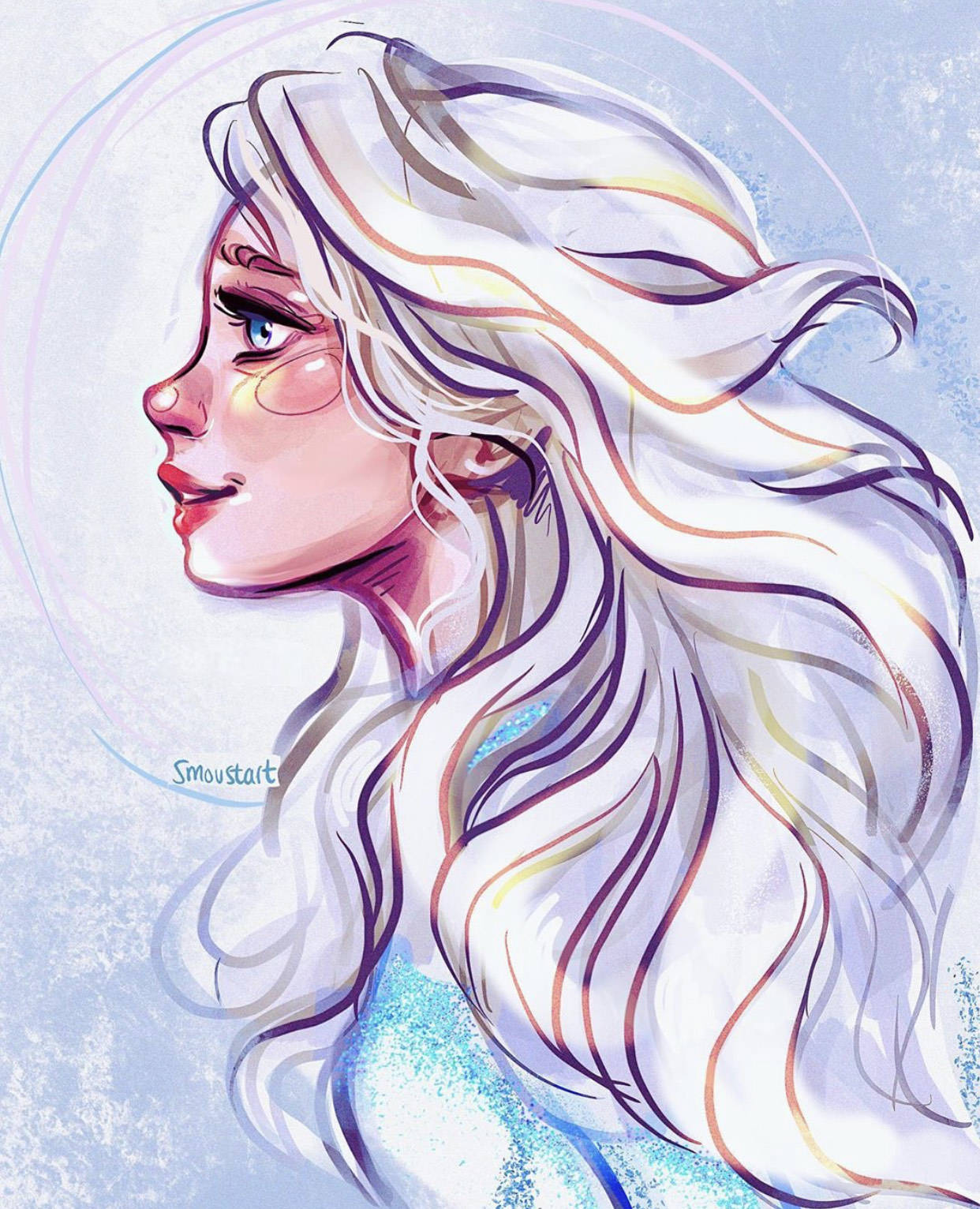 彩绘的画风,油画的质感,迪士尼公主美得很真实,却与原版差得远