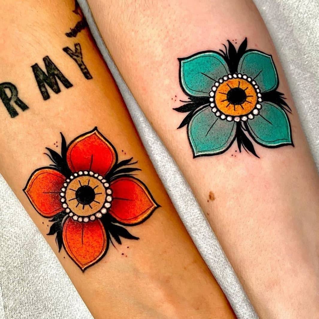 彩色小清新纹身图案