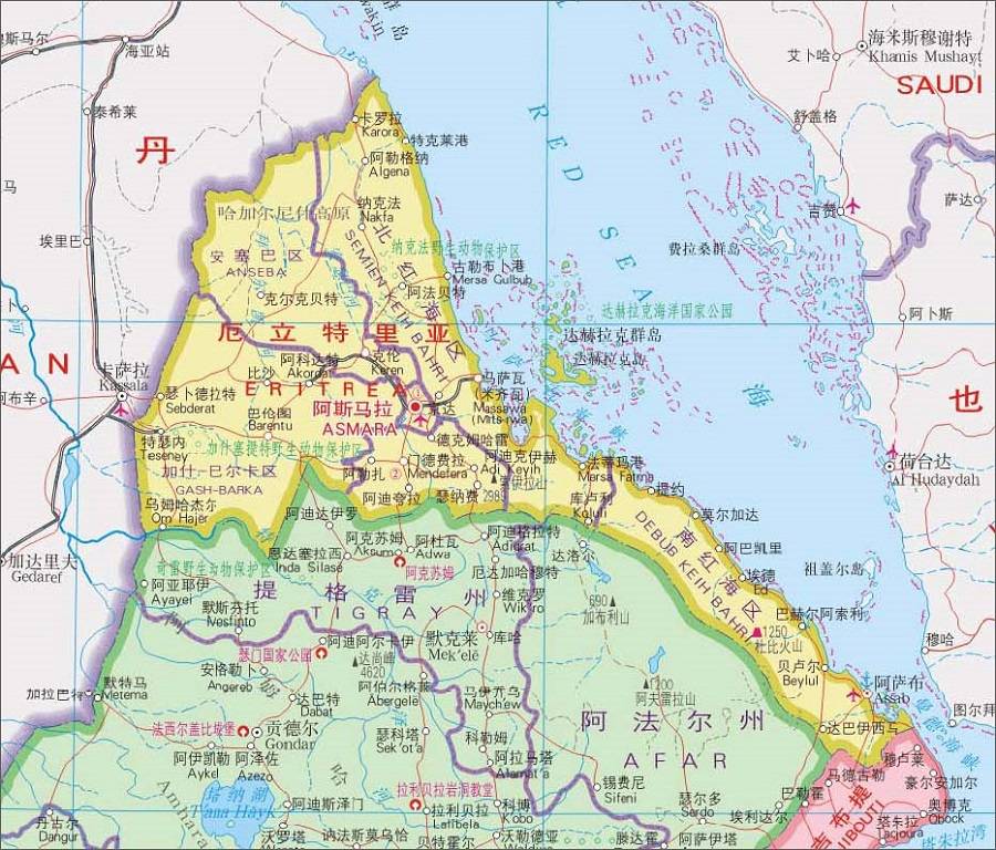 厄立特里亚地理位置图片