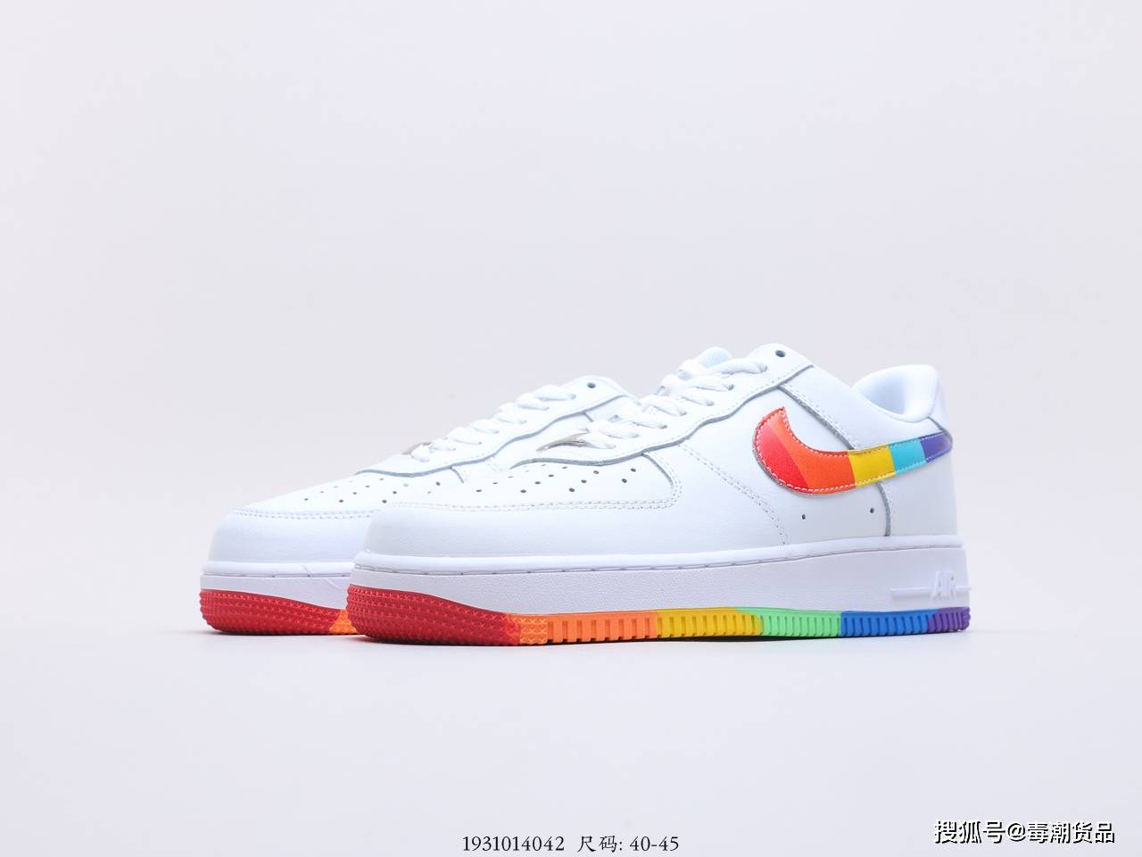 潮鞋推荐空军af1彩虹勾附加得物蒂芙尼新包装
