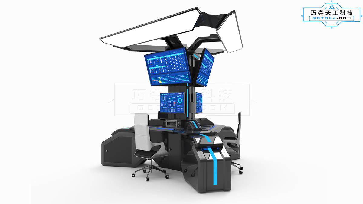 巧夺天工科技控制台-航空飞行培训中心-太空科技风整装解决方案