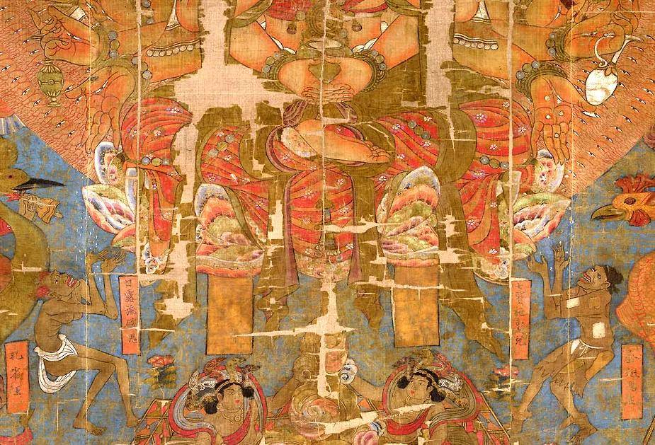 敦煌唐代密教大型绢画:千手千眼观世音菩萨图-搜狐大视野-搜狐新闻