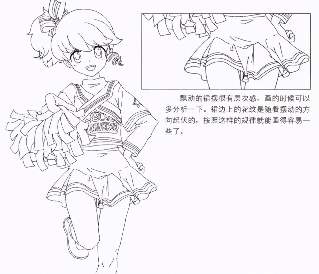 主要是教大家如何绘制漫画啦啦队少女,教程非常简单,相信这篇教程肯定