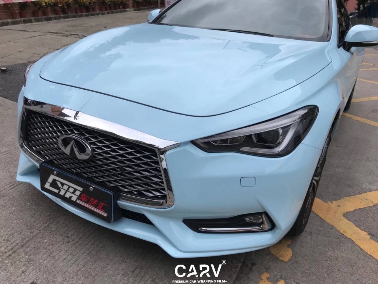 英菲尼迪 q60 冰川蓝 保时捷原厂 8002