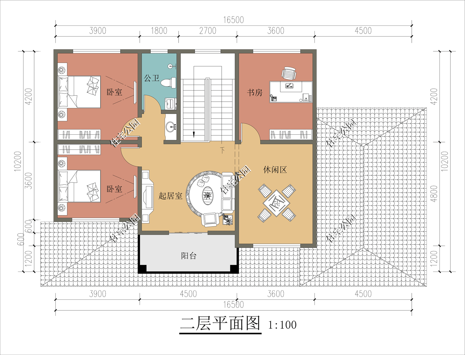 農村自建房寬16米進深11米想建兩層怎麼設計