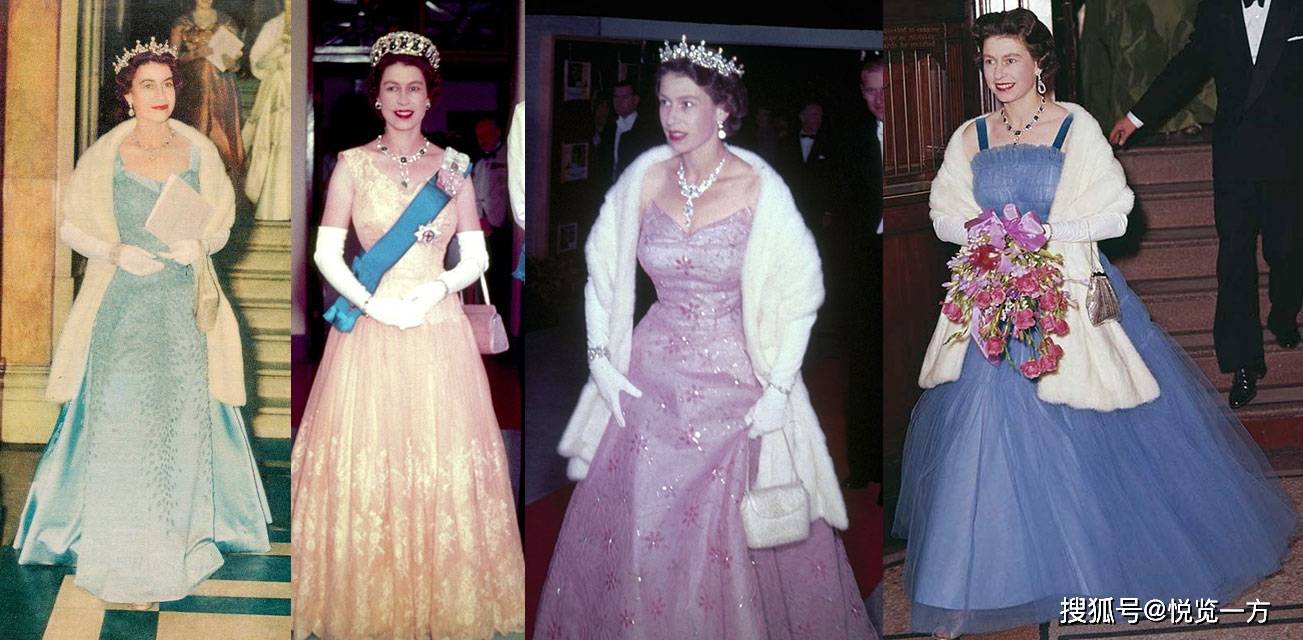 英国女王继续履行职责 还记得年轻时蓬蓬裙着装的风华吗