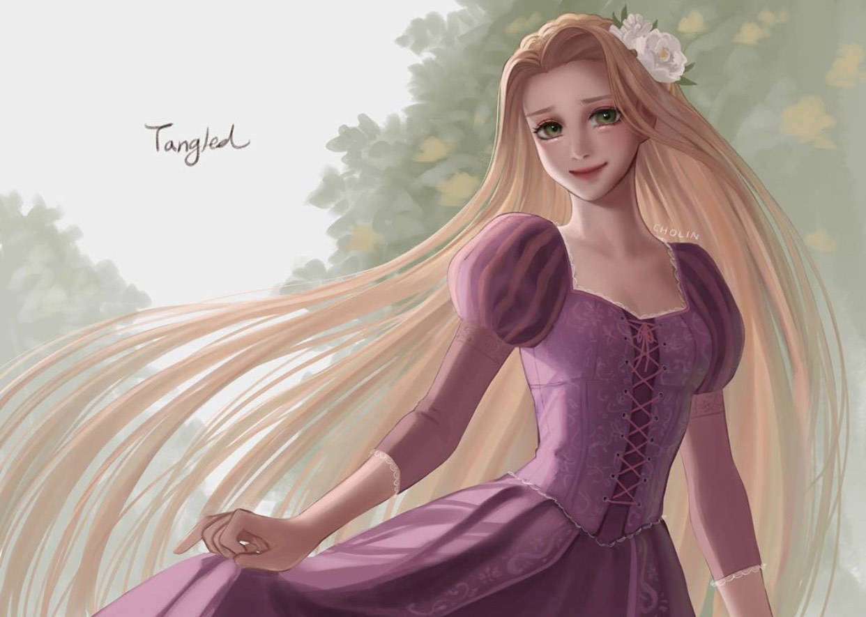 台湾画师笔下的迪士尼公主,画风独成一派,艾莎女王比天仙还美