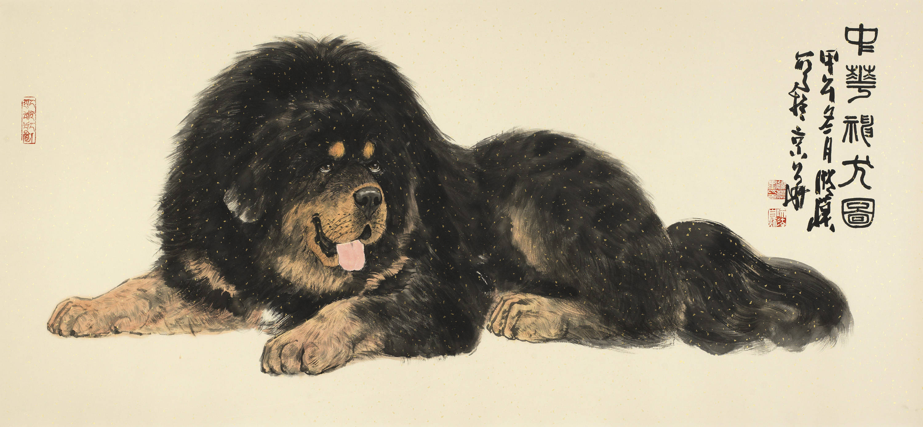 展讯獒魂腾模国画藏獒展将于10月27日下午3点在宋庄松美术馆开展