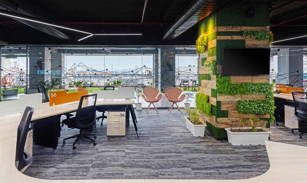 办公楼设计充满活力的软件工程公司办公室装修效果图