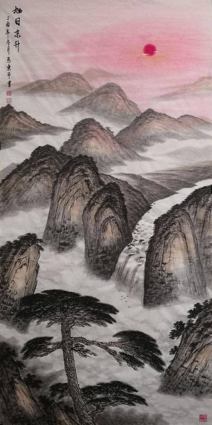 中国当代著名山水画家马东平作品欣赏