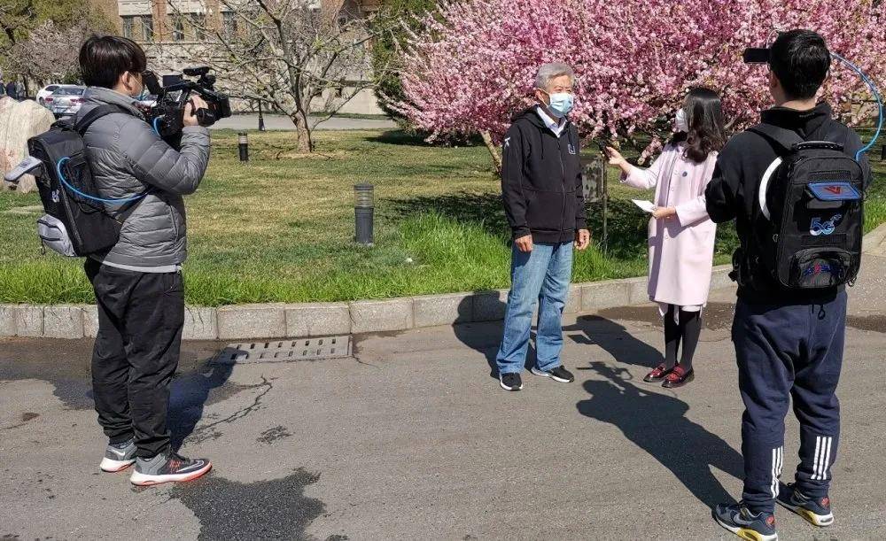共赏海棠盛开，同心抗击疫情，天津大学海棠季---内置5G模组4K背包首次商用完美直播