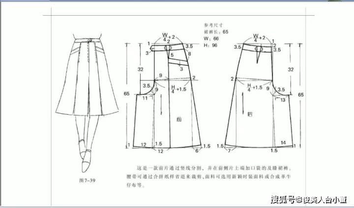 长裤|俊美人台小董/各种各样的裤子款式裁剪纸样图合集