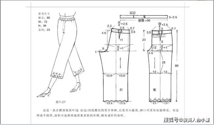 长裤|俊美人台小董/各种各样的裤子款式裁剪纸样图合集