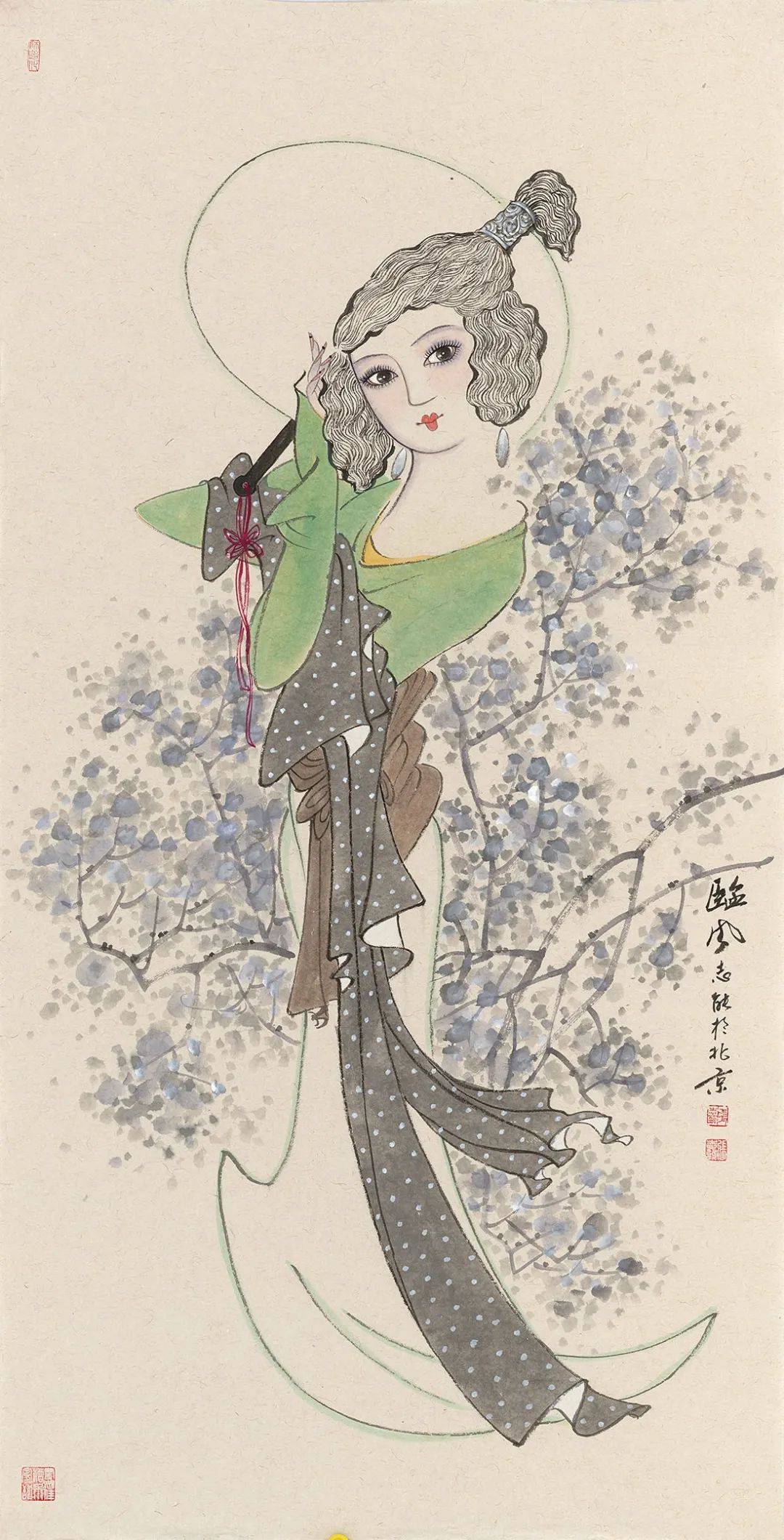 张志能的人物画,仿若一首婉丽柔静的女性抒情诗