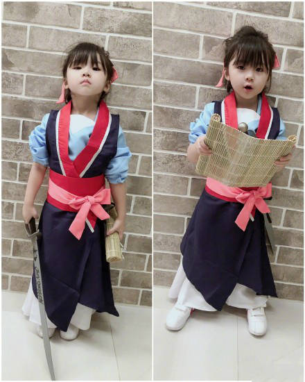 贺军翔女儿一人cos五个角色,万圣节孩子比大人忙,节日的仪式感