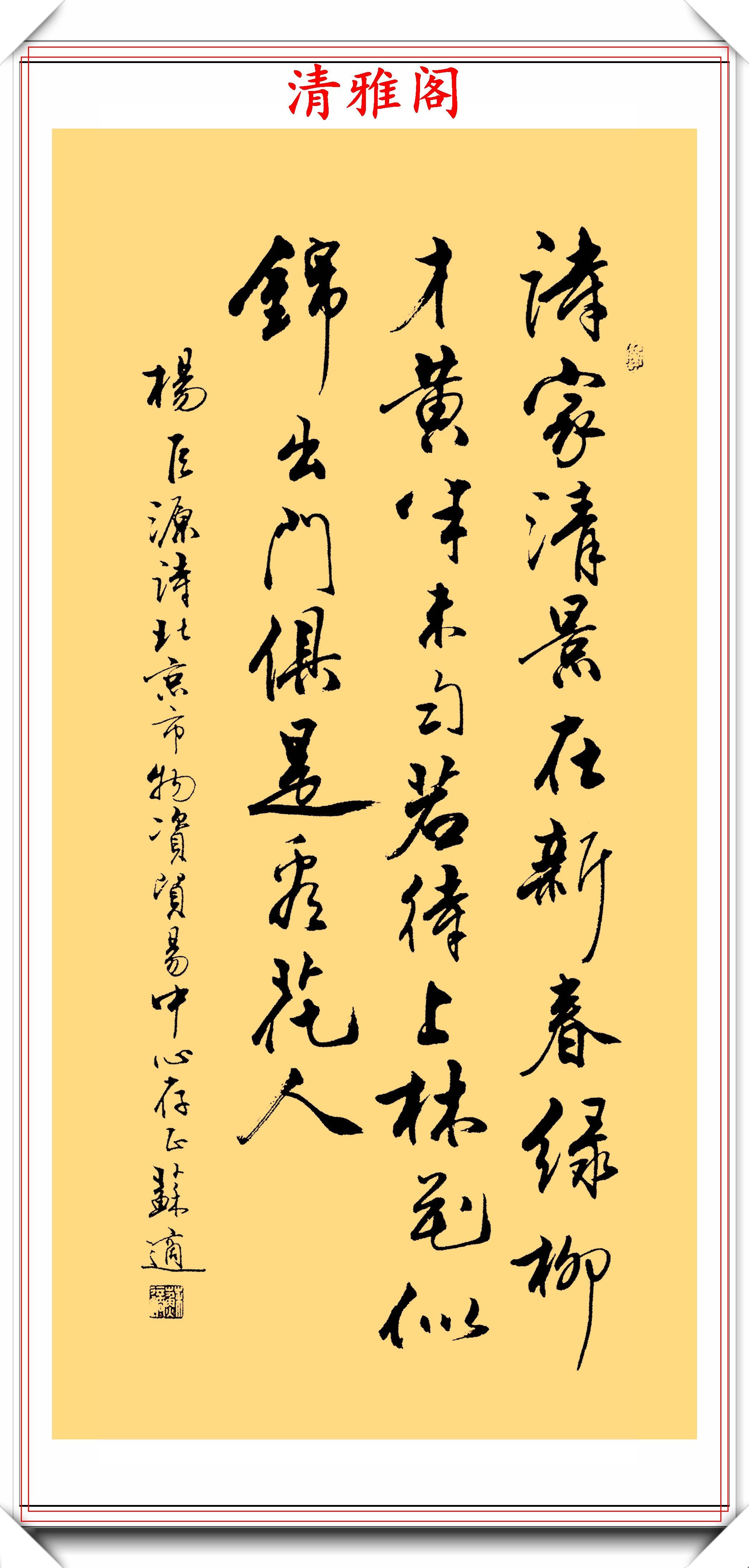 原创中国书协理事苏适行书诗林词汇欣赏网友这个字才叫书法