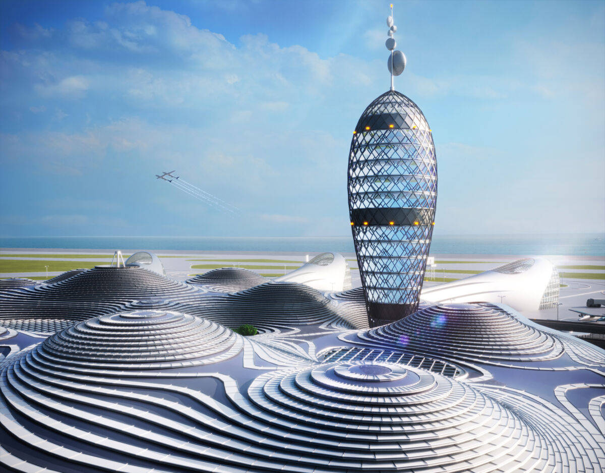 日本未来太空港的概念图绝对华丽