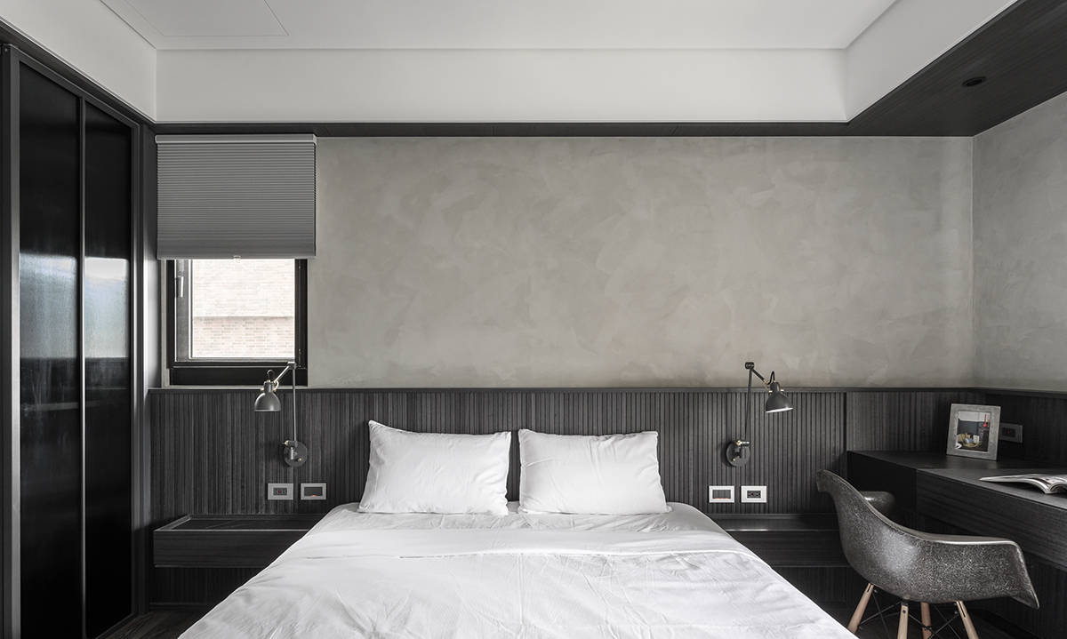 现代风隐含禅意,雾灰色调带来淡然,宁谧的氛围,家就要这样