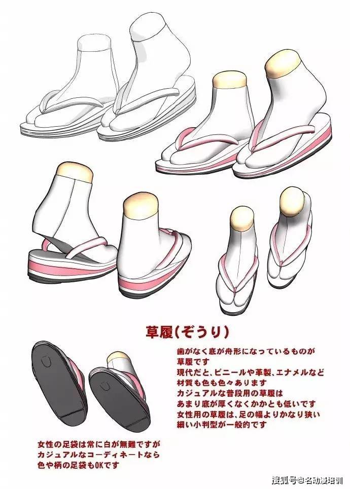 动漫中的哪些木屐怎么绘画?