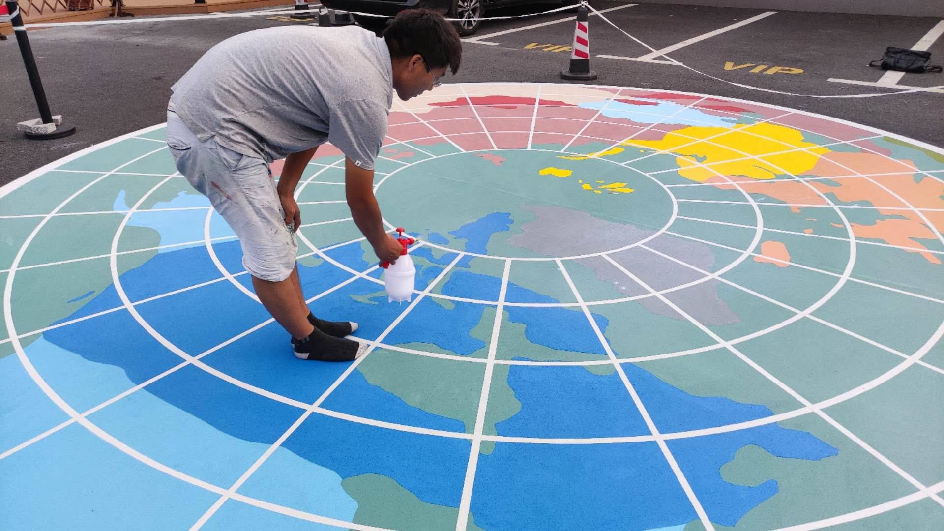 上海沥景sp彩色路面让道路成为艺术品