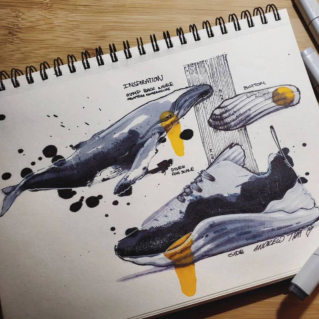 工业设计考研的同学学习一下大神的仿生鞋画法