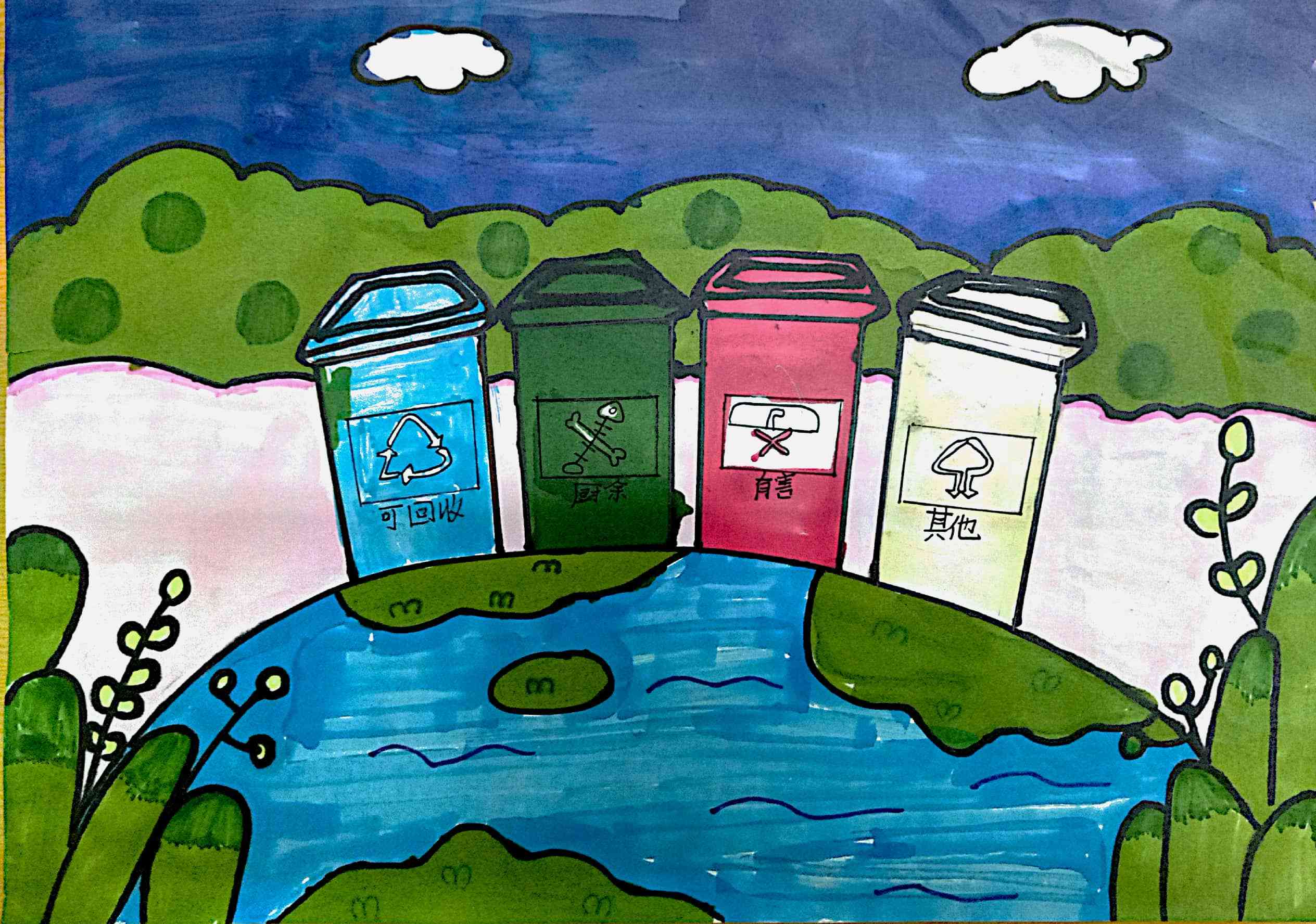 六年级绿色环保绘画图图片