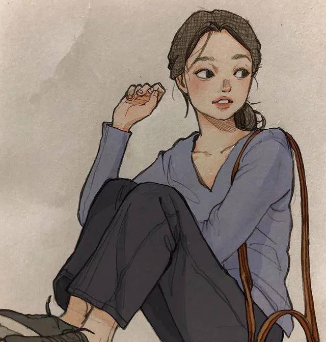 【插画】jung ss:恬静文艺的复古系少女