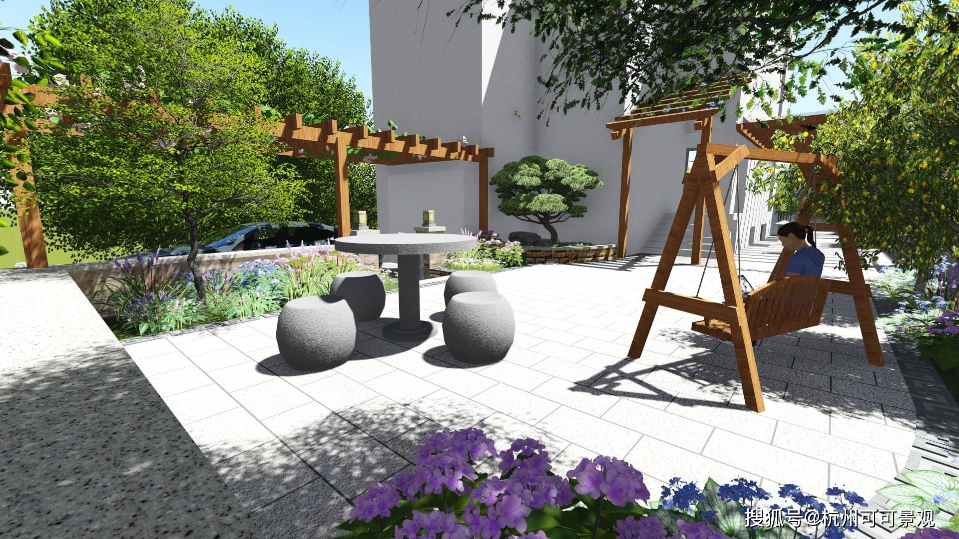 青岛黄岛庭院景观设计图片