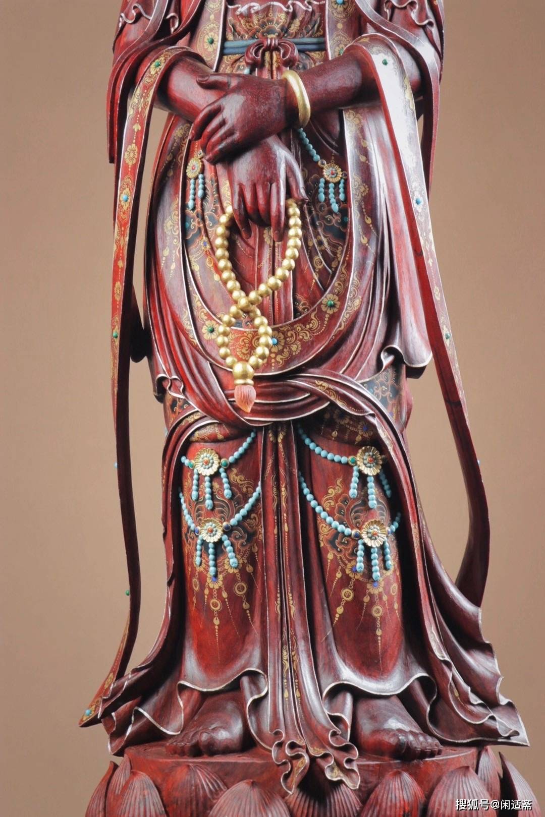 大足石刻,数珠手观音,印度小叶紫檀清刀手刻_手机搜狐网
