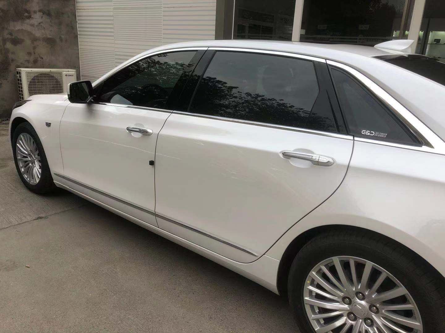 凯迪拉克ct6白色版汽车贴膜案例组图