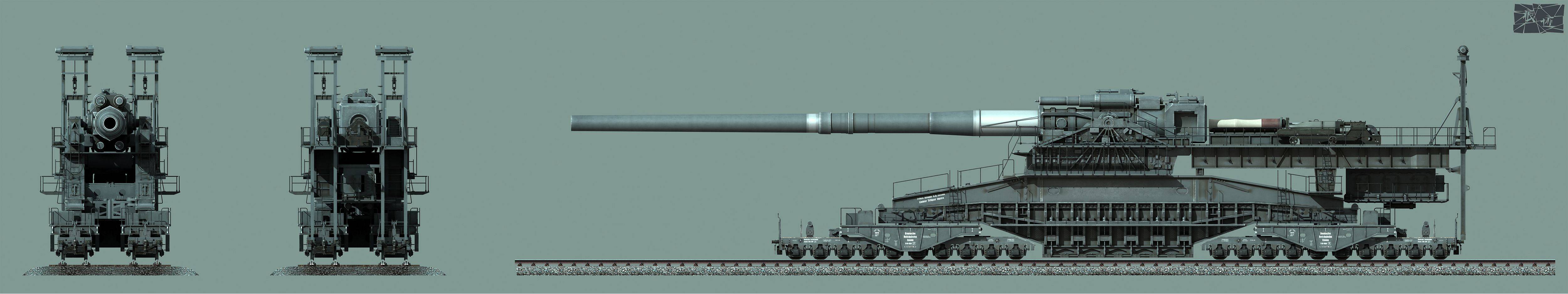 古斯塔夫巨炮侧面图片图片