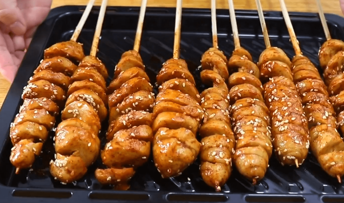 易仔生活家庭版烤面筋再也不用出去花钱买着吃了