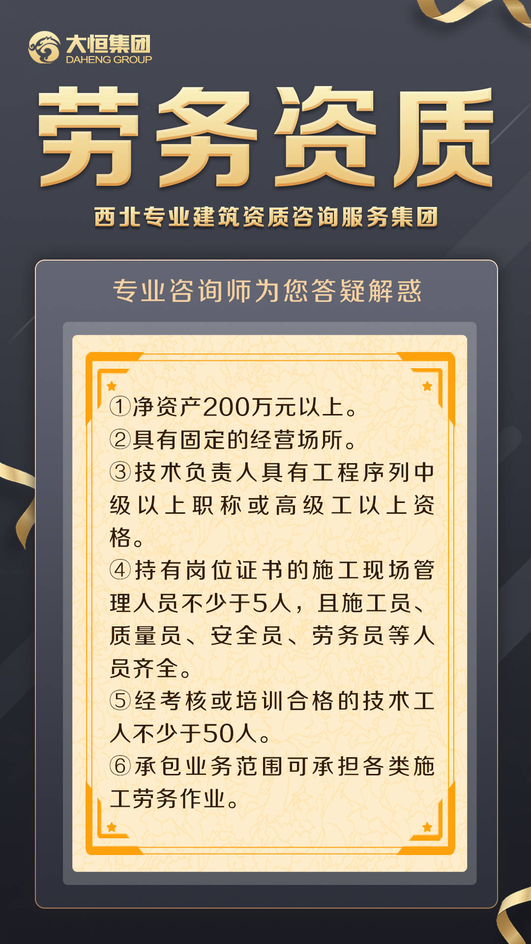 ④持有崗位證書的施工現場管理人員不少於5人,且施工員,質量員,安全