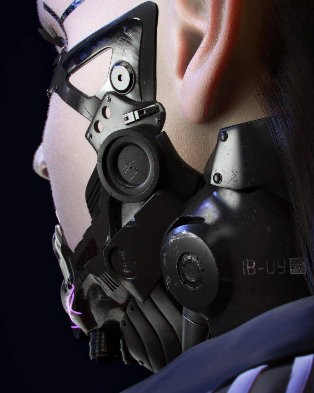 来看看3d设计师手中的赛博朋克风人物吧