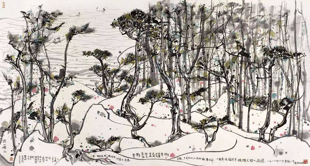 千姿百态大师吴冠中笔下的树