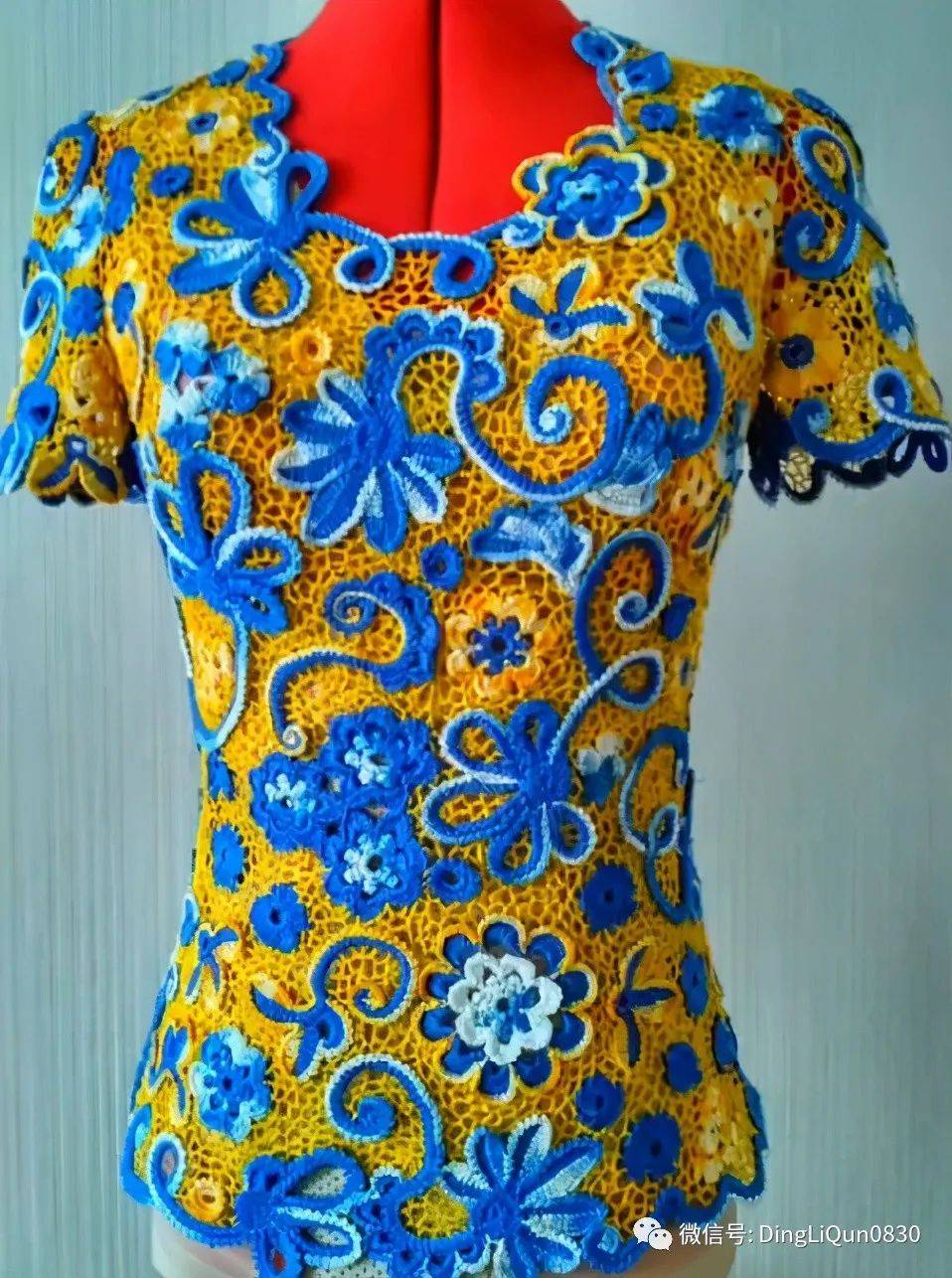 「针织作品」37款爱尔兰钩花服饰,美到让人一见倾心!_手机搜狐网