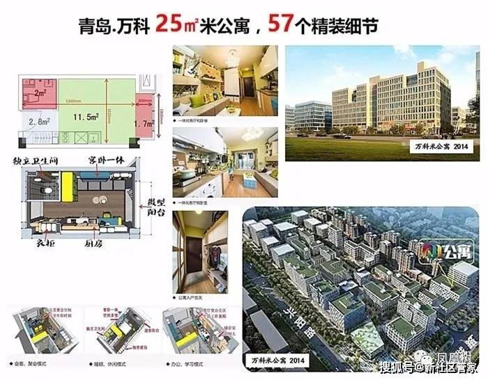图11,2014年万科米公寓,首创青岛极小户型公寓2014年11月,青岛的万科