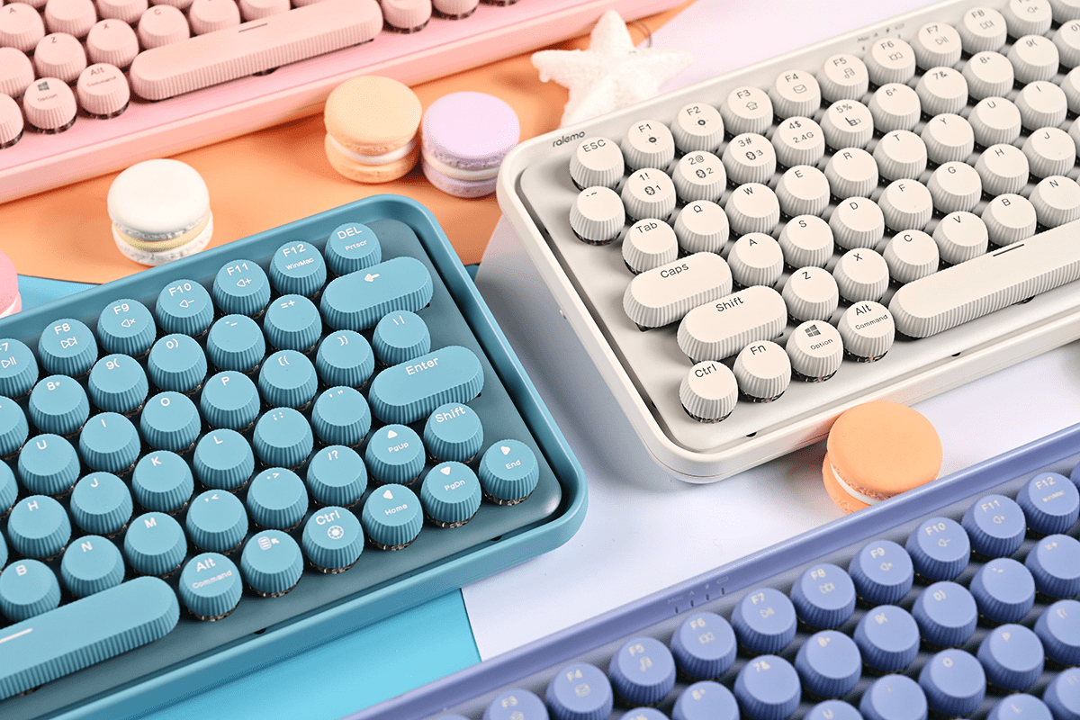 原创雷柏ralemopre5慕斯机械键盘评测元气可爱击中少女心